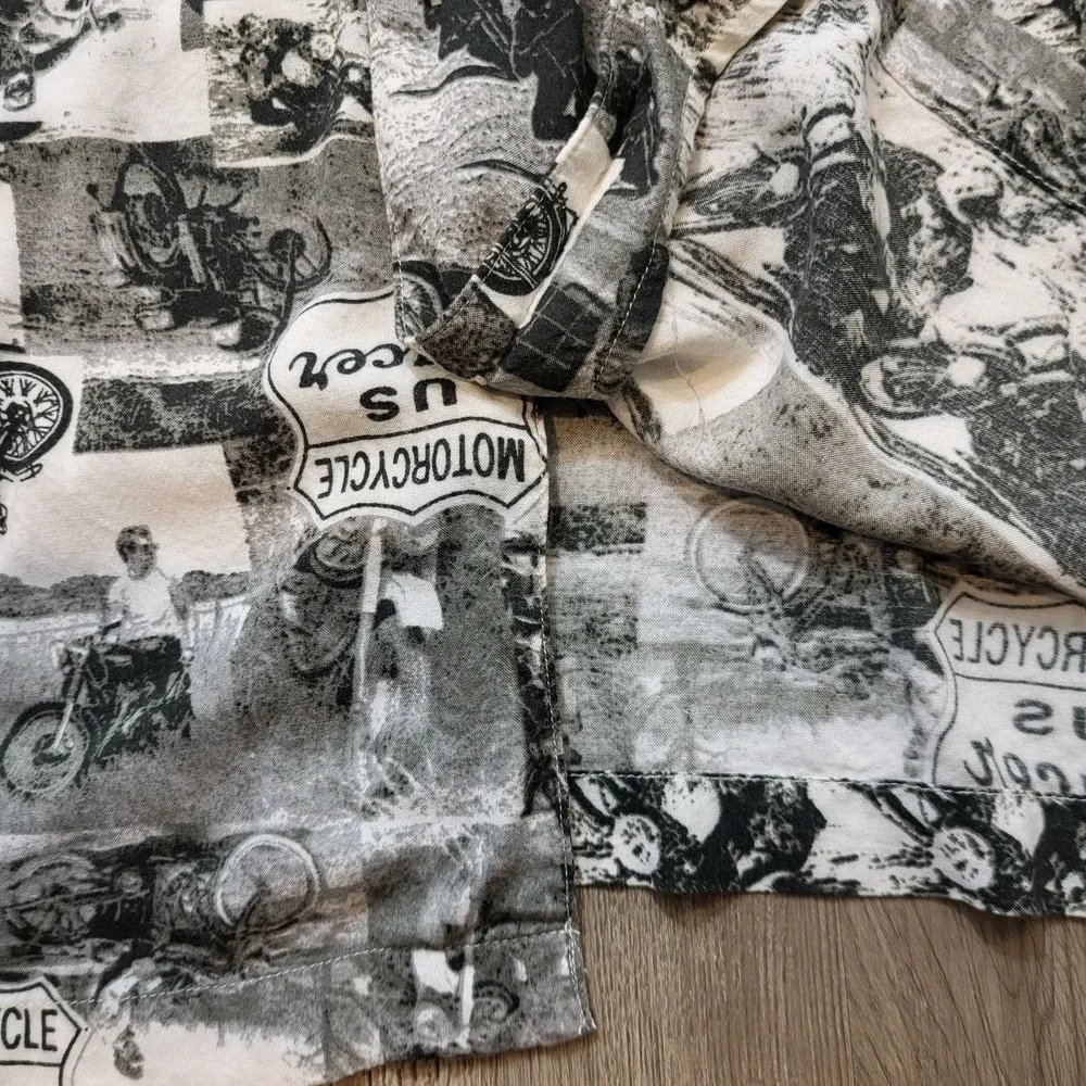 Vintage Puritan Men's Hawaiian Shirt Button up Motorcycle US Racer Sze M